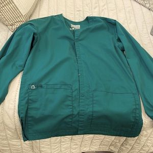WinderWink hunter green scrub jacket XS